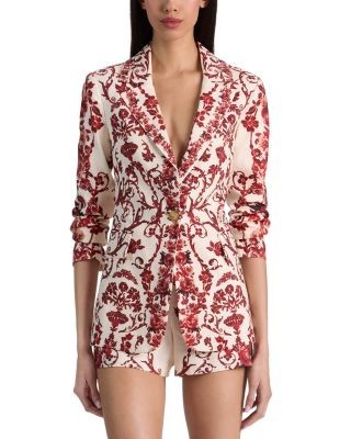 Alice and Olivia Macey Fitted Notched Lapel Blazer