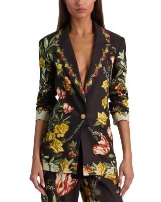 Alice and Olivia Denny Slim Notched Lapel Blazer