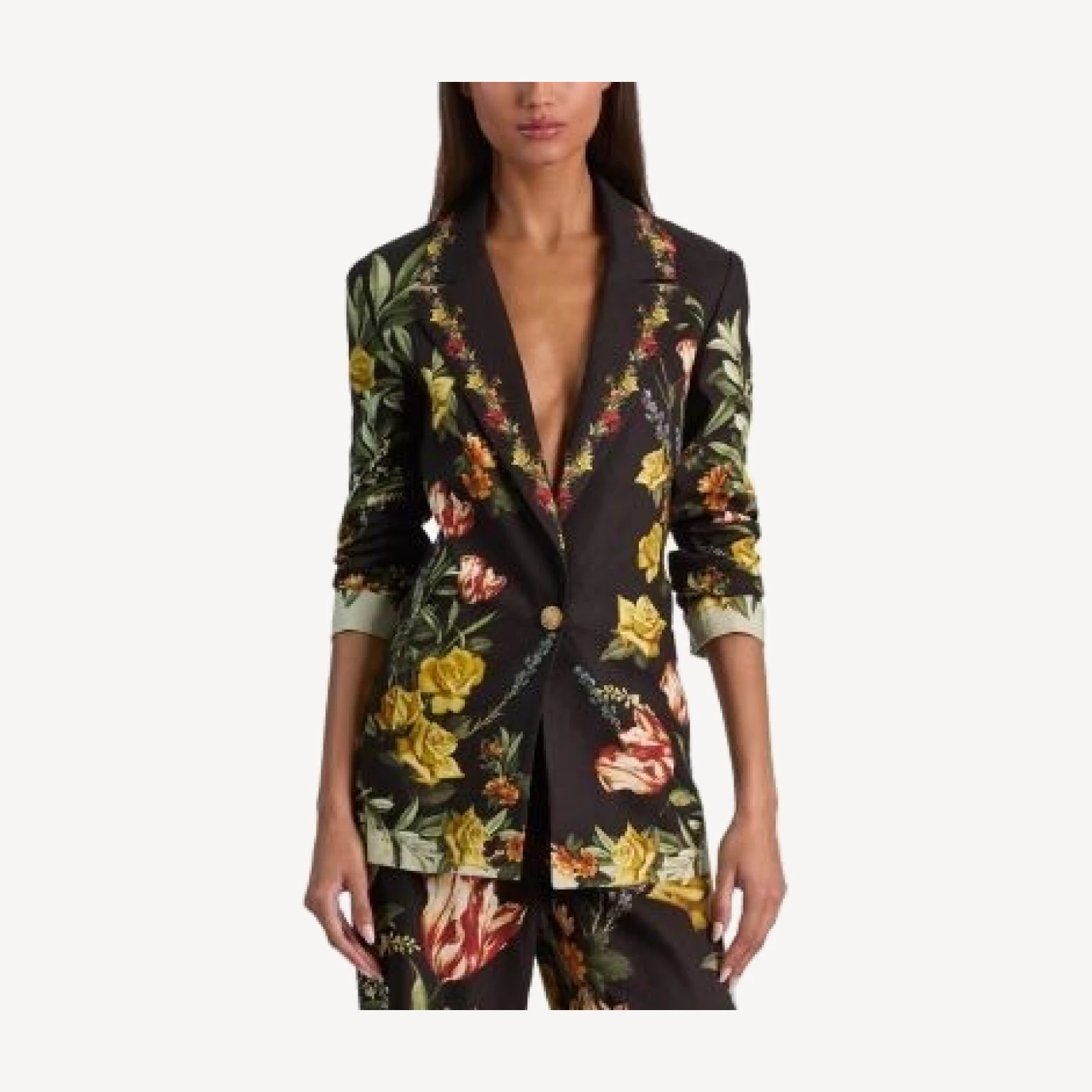 Alice and Olivia Denny Slim Notched Lapel Blazer