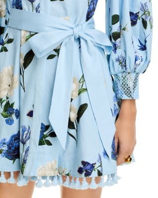 Alice and Olivia Lucy Long Sleeve Mini Shirt Dress