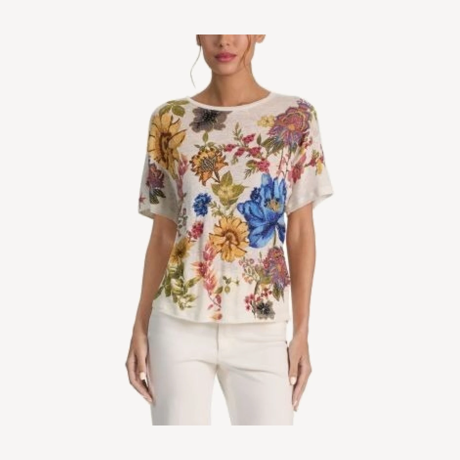 Alice and Olivia Evan Embellished Tee