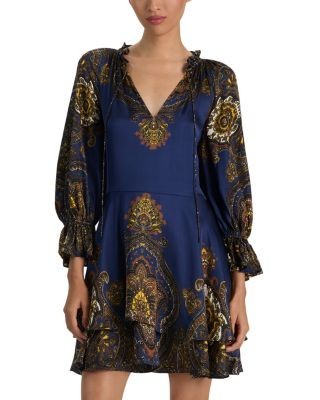 Alice and Olivia Joanne Double Handkerchief Short Dress