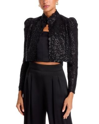Alice and Olivia Thomasina Sequined Lace Jacket