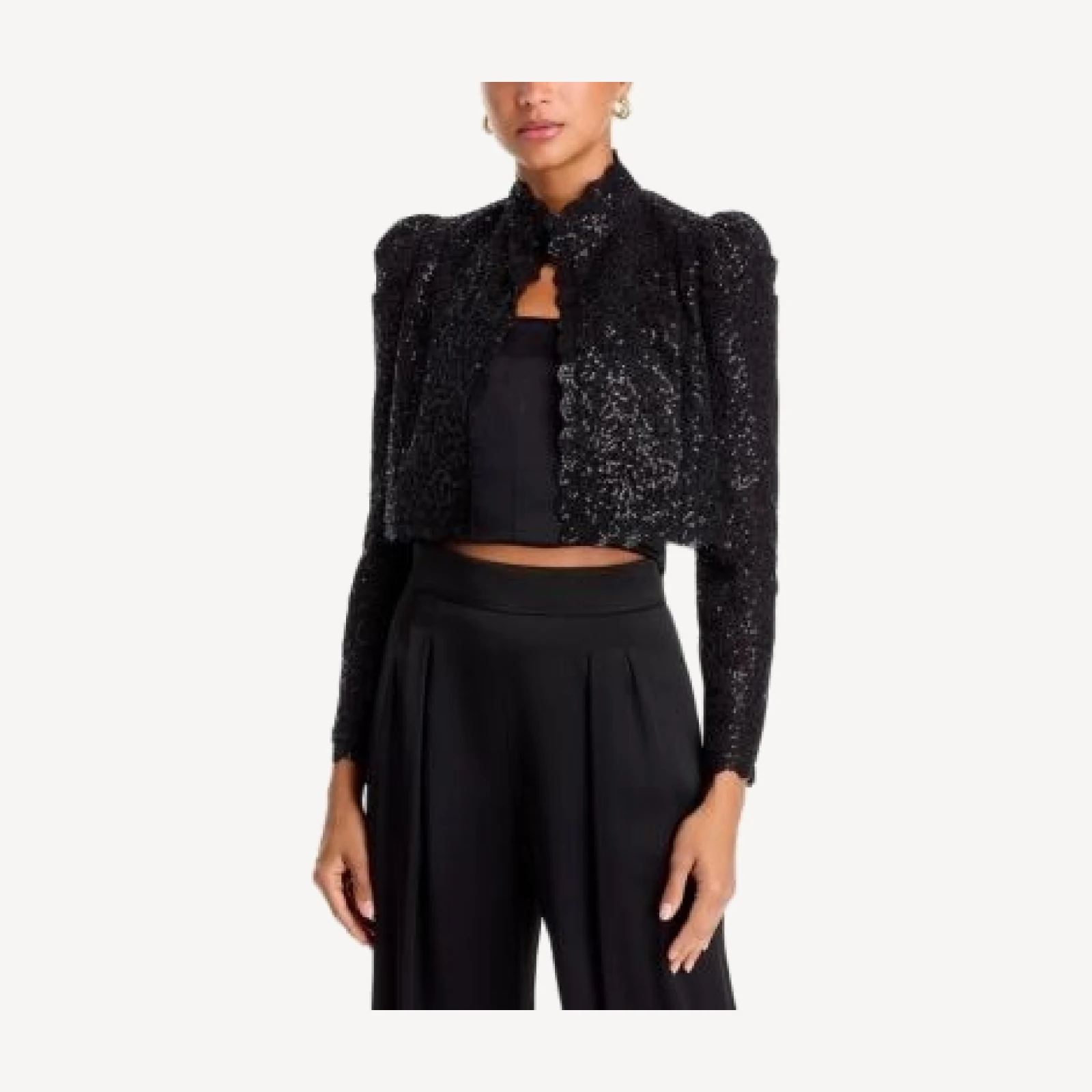 Alice and Olivia Thomasina Sequined Lace Jacket