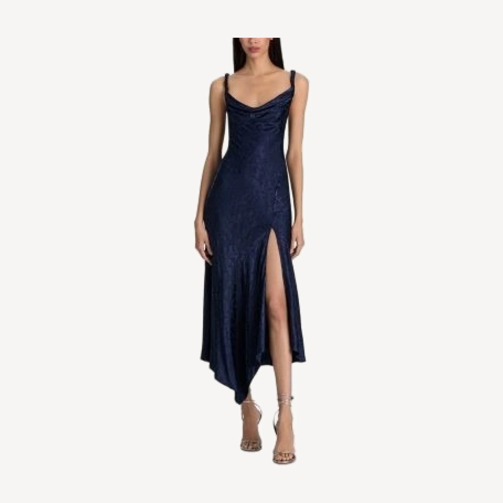 Alice and Olivia Monique Twist Strap Midi Dress