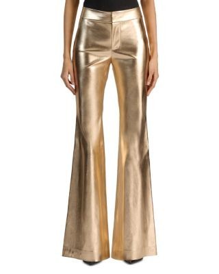 Alice and Olivia Andrew Faux Leather Flared Pants