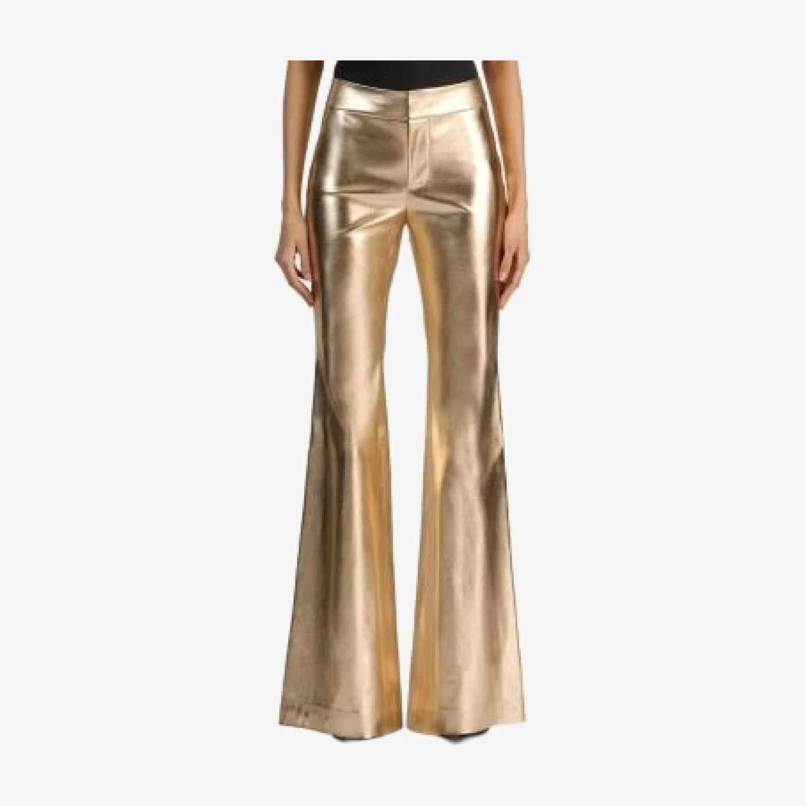 Alice and Olivia Andrew Faux Leather Flared Pants
