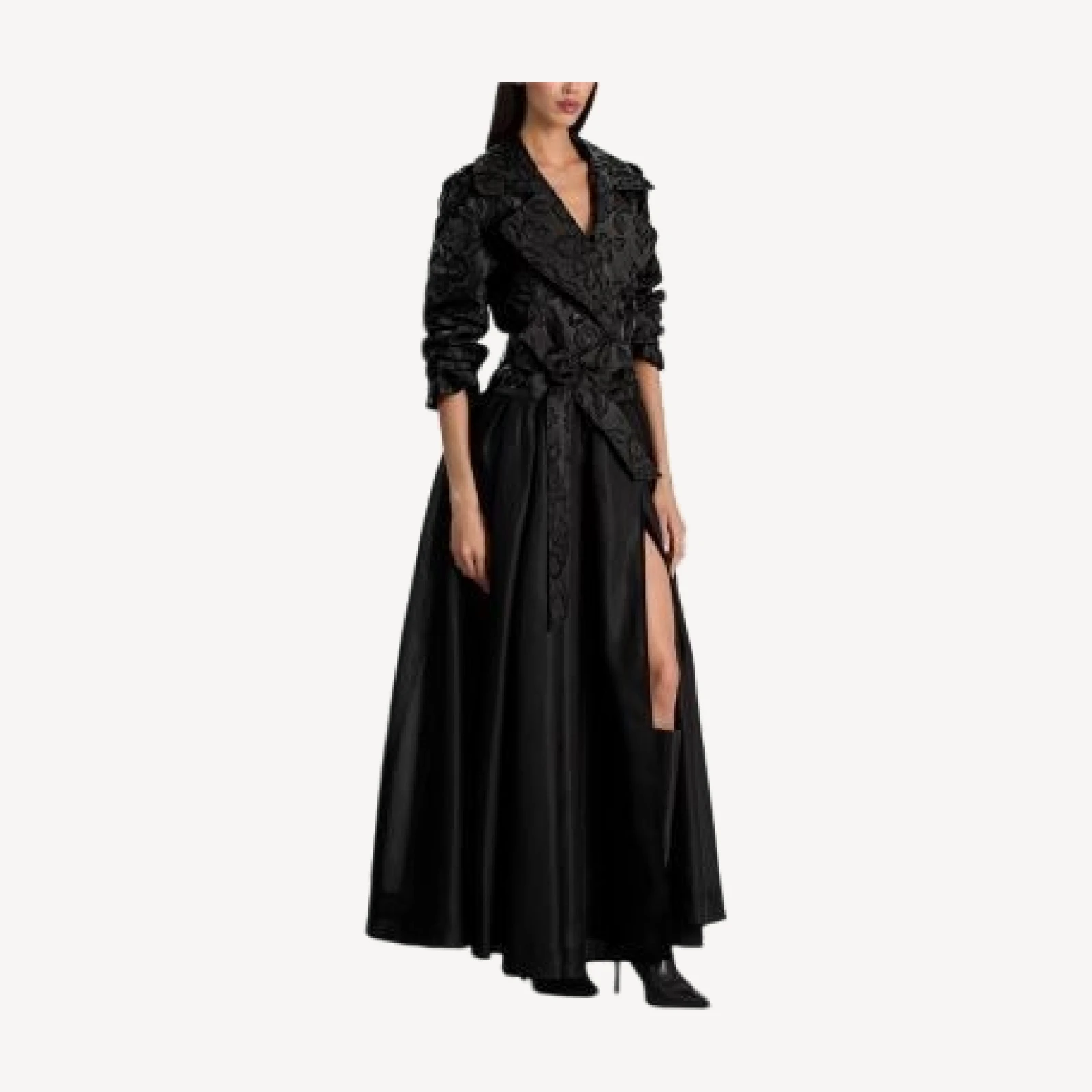 Alice and Olivia Nevada Mixed Media Trench Dress