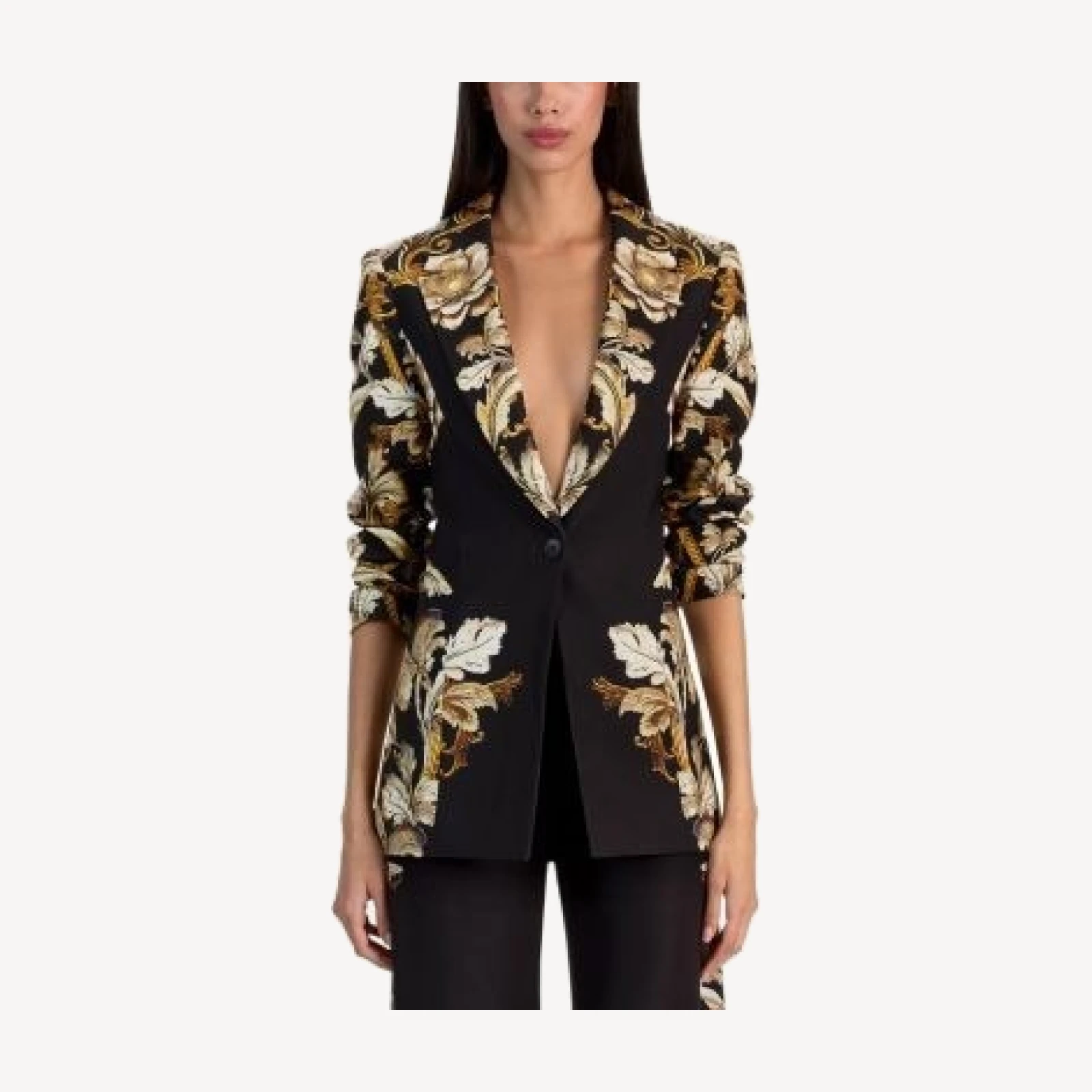 Alice and Olivia Shae Fitted One Button Blazer