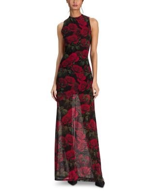 Alice and Olivia Delora Open Back Maxi Dress