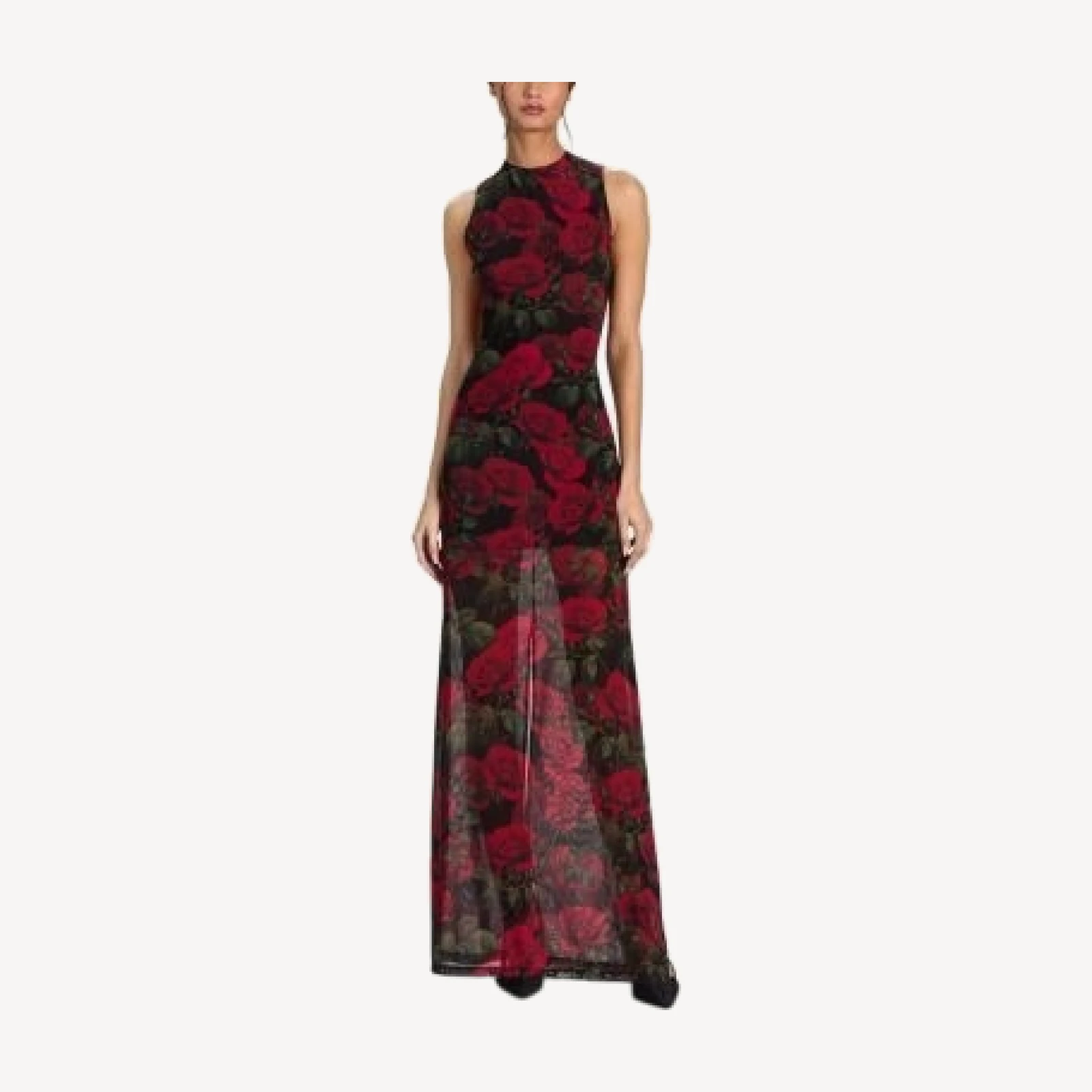 Alice and Olivia Delora Open Back Maxi Dress