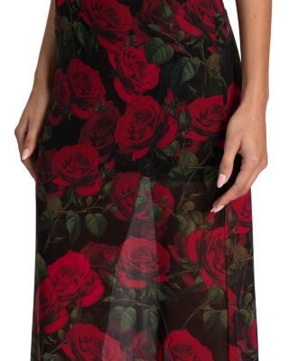 Alice and Olivia Delora Open Back Maxi Dress