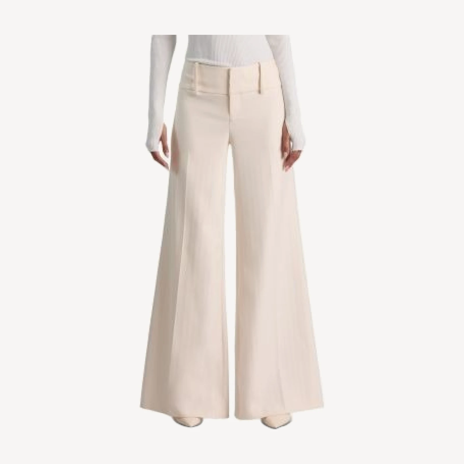 Alice and Olivia Olivia Low Rise Wide Leg Flare Pants