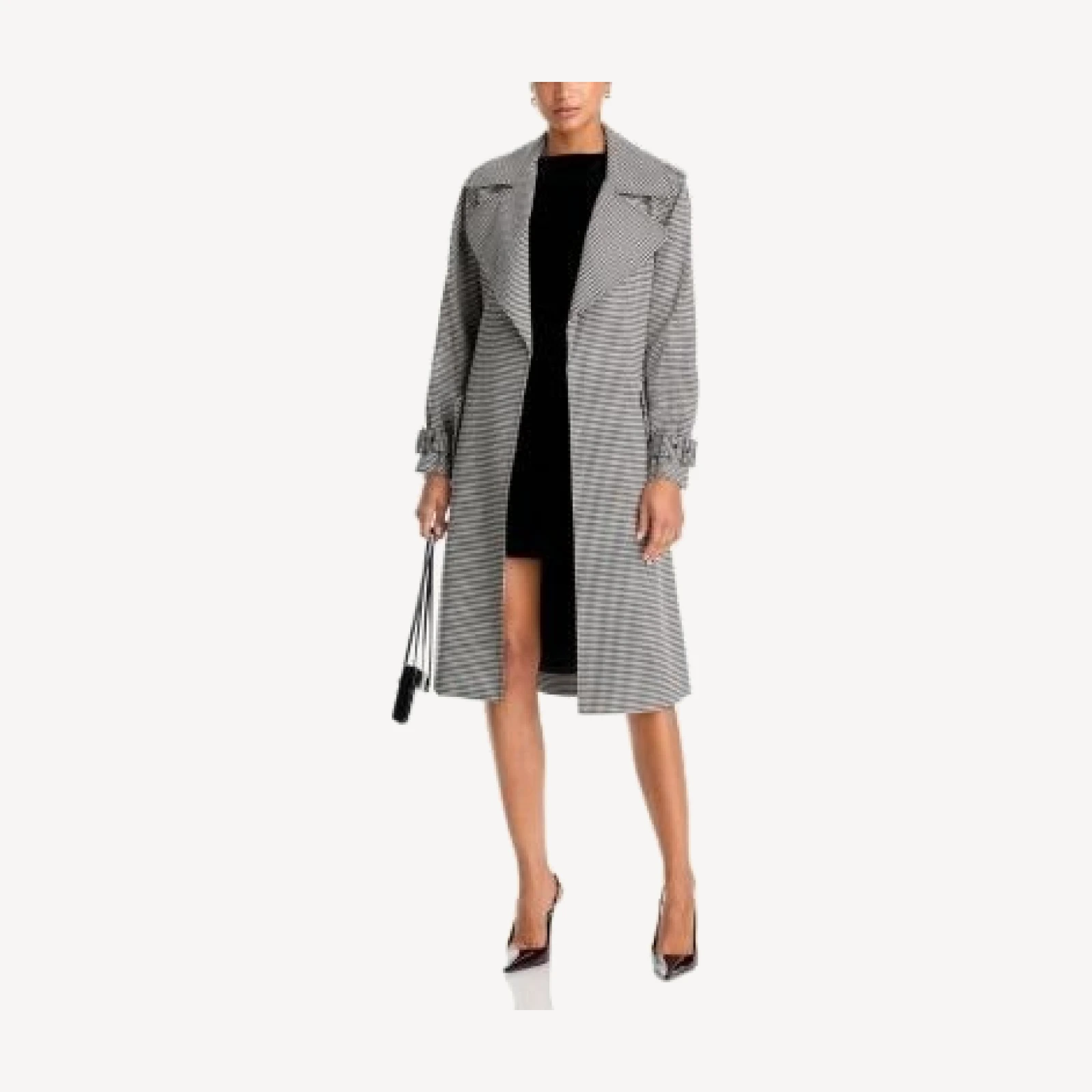 Alice and Olivia Nevada Tie Front Trench Coat