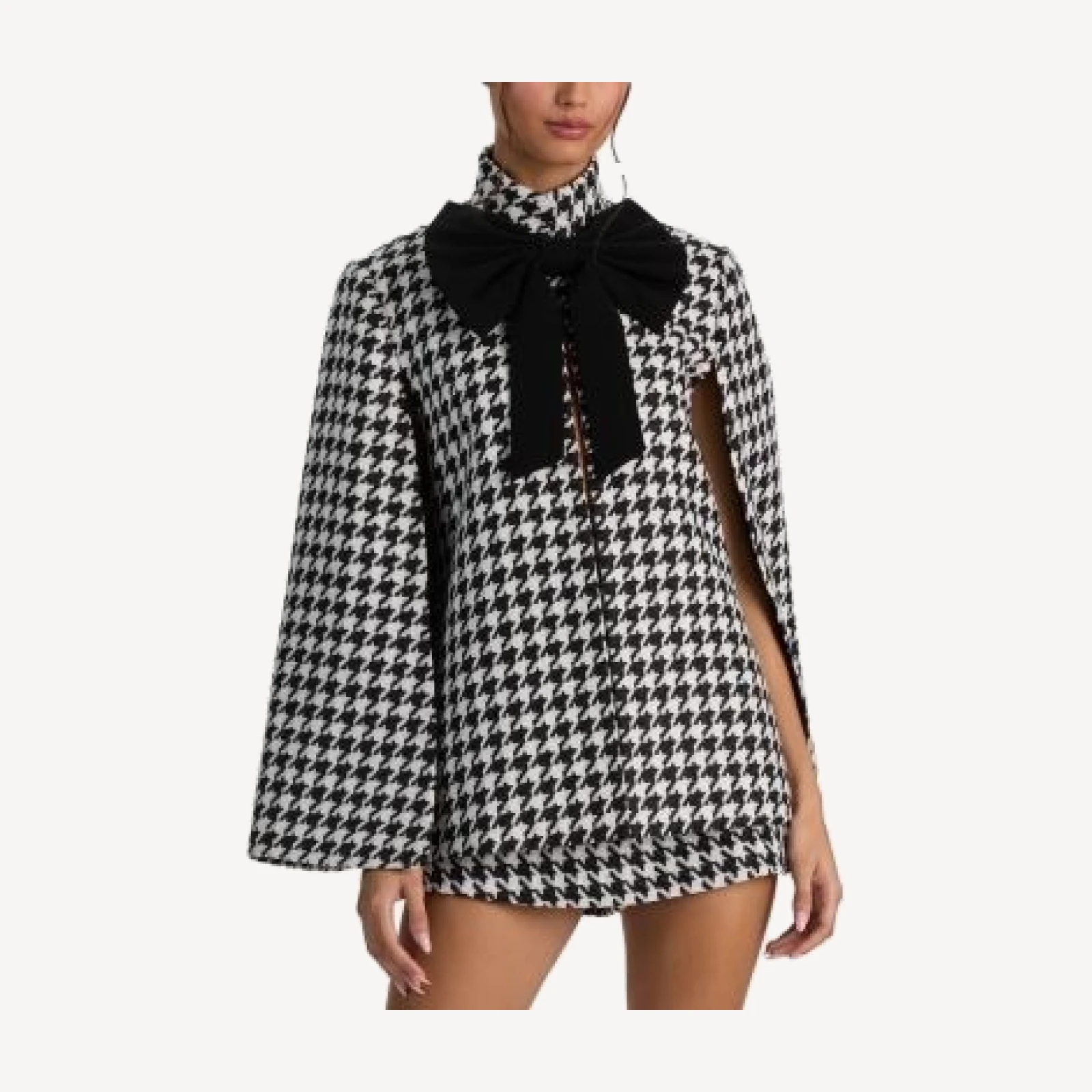 Alice and Olivia Phillipa Bow Front Cropped Cape