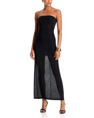 Alice and Olivia Delora Embellished Strapless Midi Dress