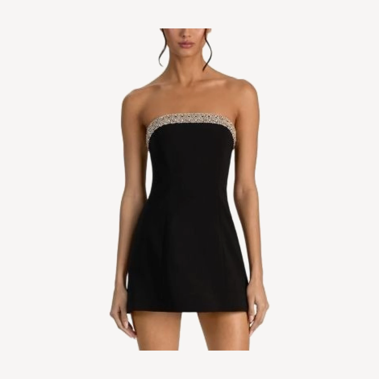 Alice and Olivia Katya Strapless Embellished Romper