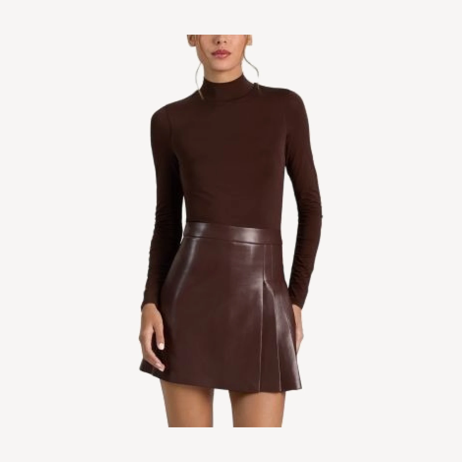 Alice and Olivia Chara Long Sleeve Mock Neck Mini Dress