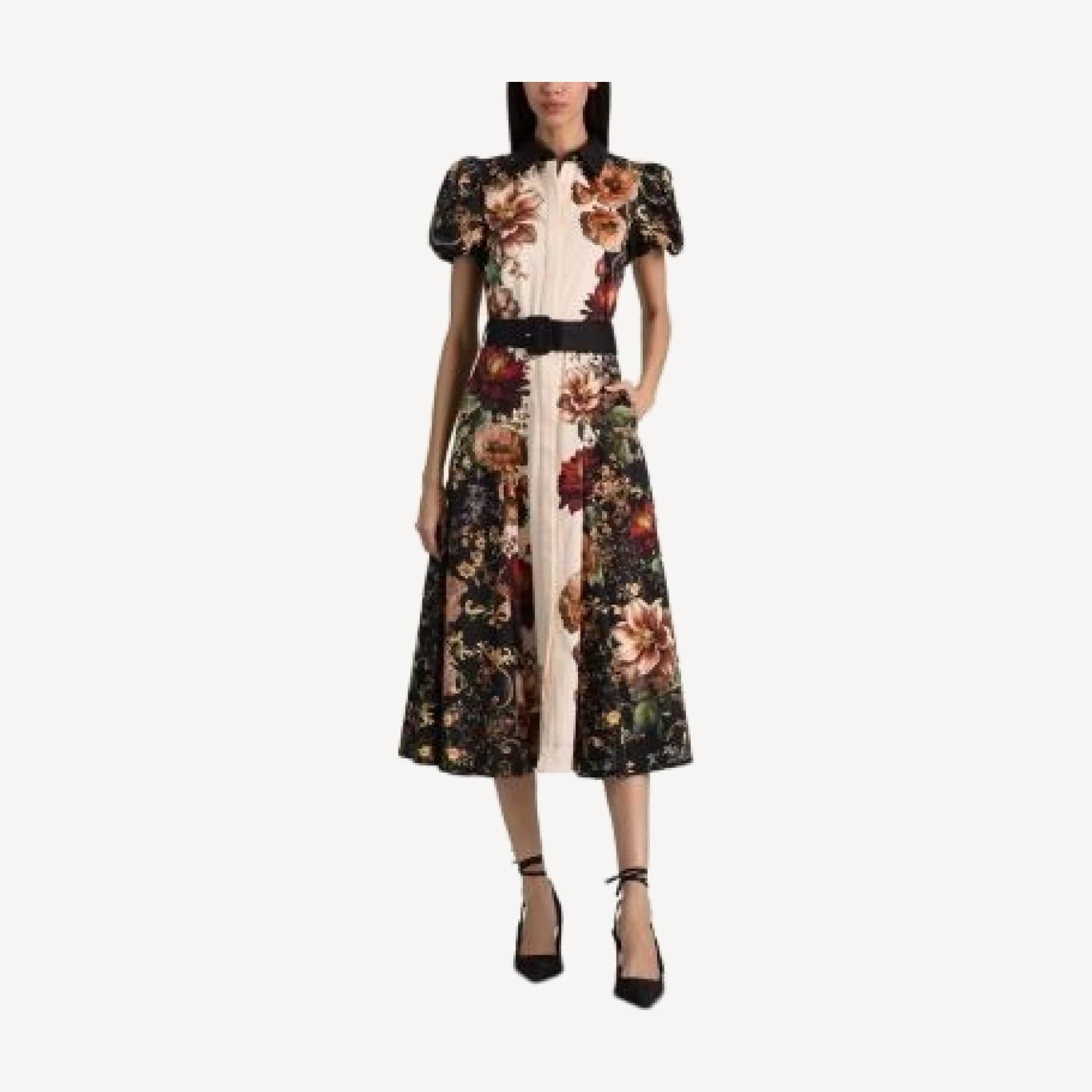 Alice and Olivia Henrietta Cotton Stretch Shirt Dress