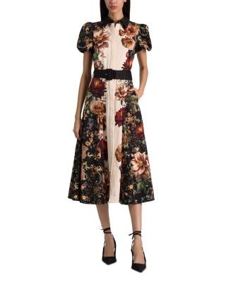 Alice and Olivia Henrietta Cotton Stretch Shirt Dress