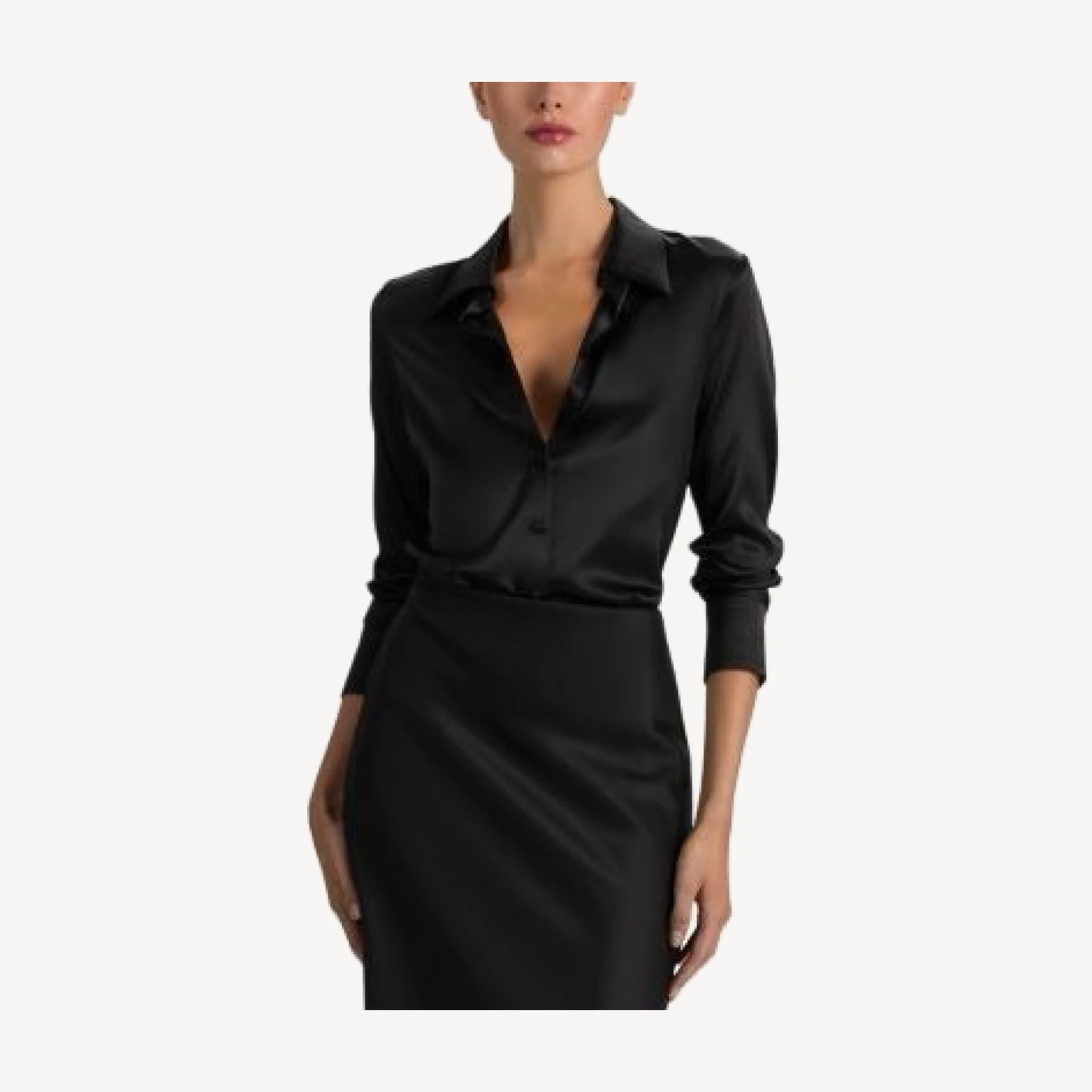 Alice and Olivia Willa 70s Collar Placket Top