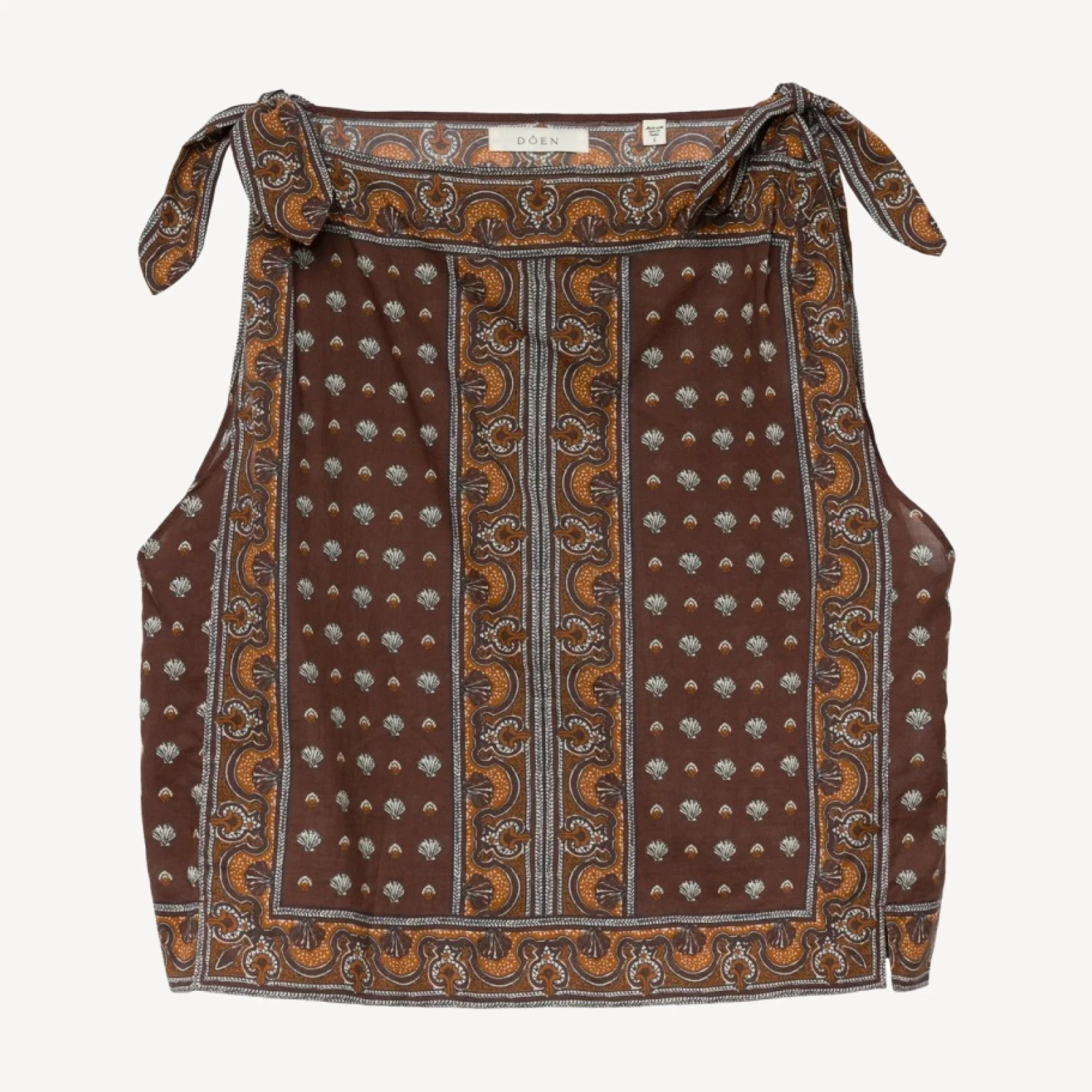 AMALIA TOP -- TERRE FOULARD DE LA MER