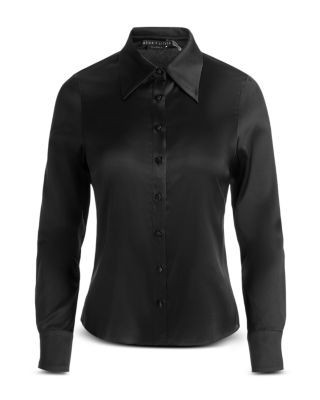 Alice and Olivia Willa 70s Collar Placket Top