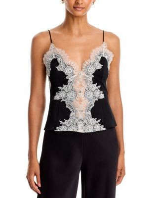Alice and Olivia Julietta Button Cutaway Lace Slip Cami