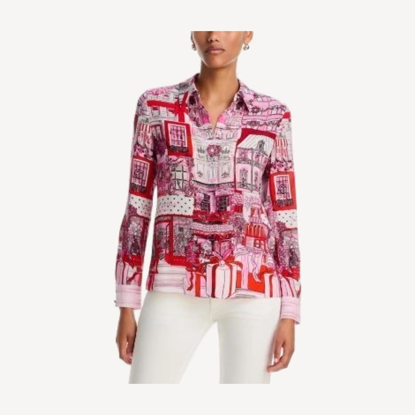 Alice and Olivia Willa Silk Staceface Top
