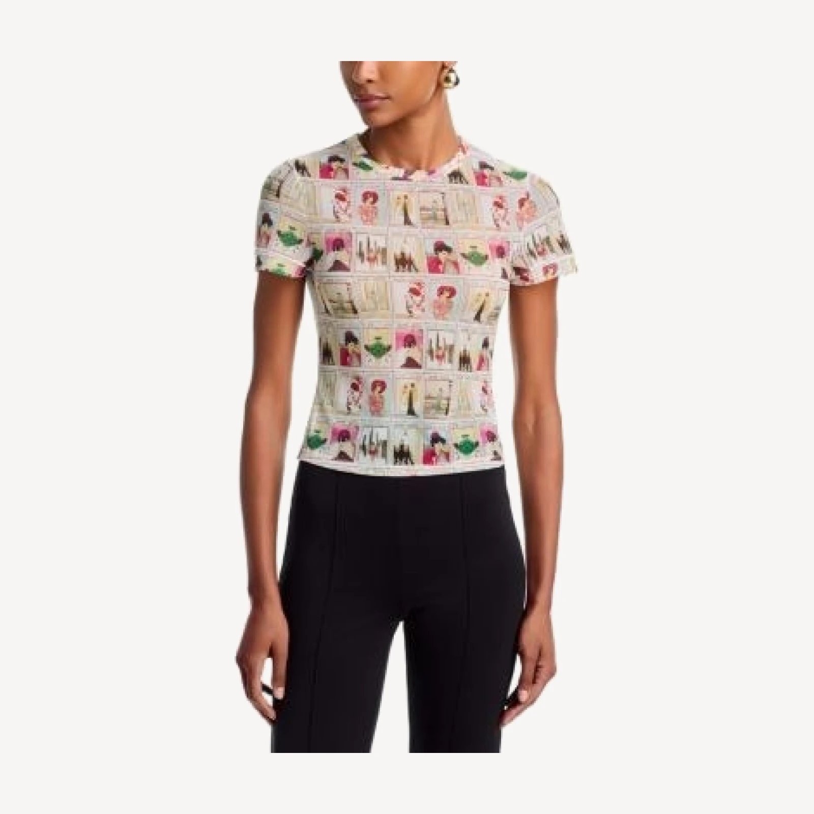 Alice and Olivia Tess Staceface Printed Tee