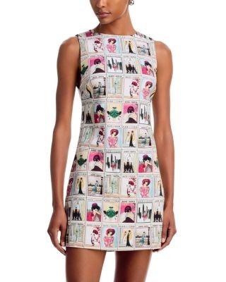 Alice and Olivia Clyde Staceface Printed Shift Dress