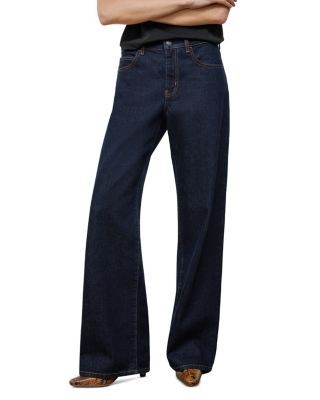 Staud Gus Mid Rise Relaxed Jeans in Indigo
