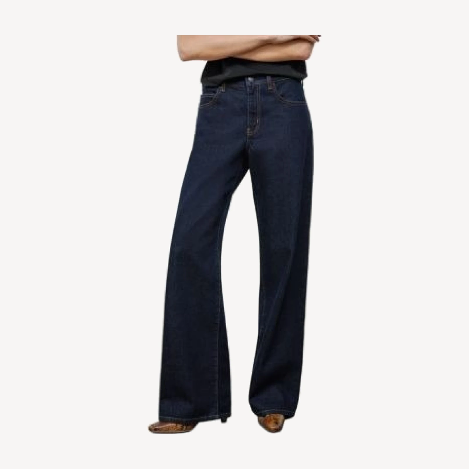 Staud Gus Mid Rise Relaxed Jeans in Indigo