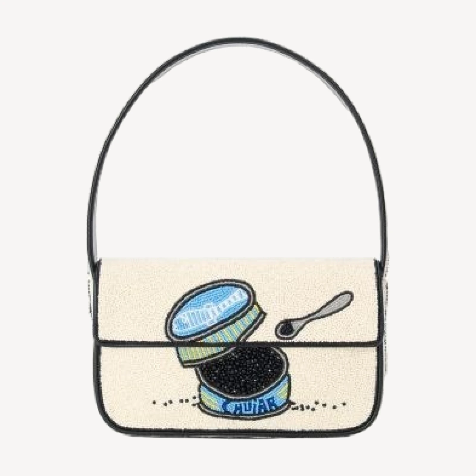 Staud Tommy Beaded Caviar Bag