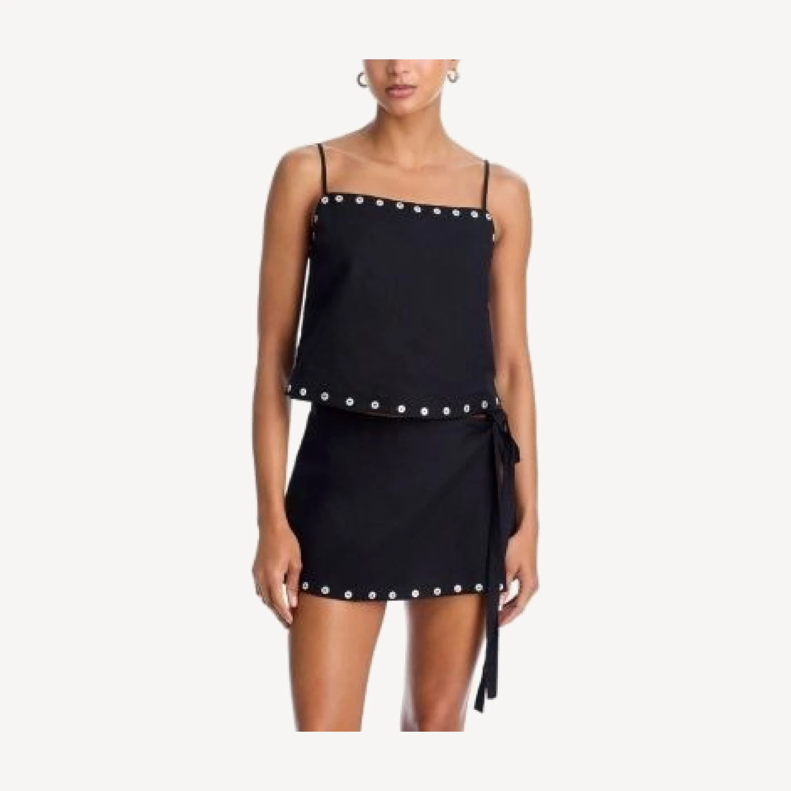 Staud Kirra Button Trim Top