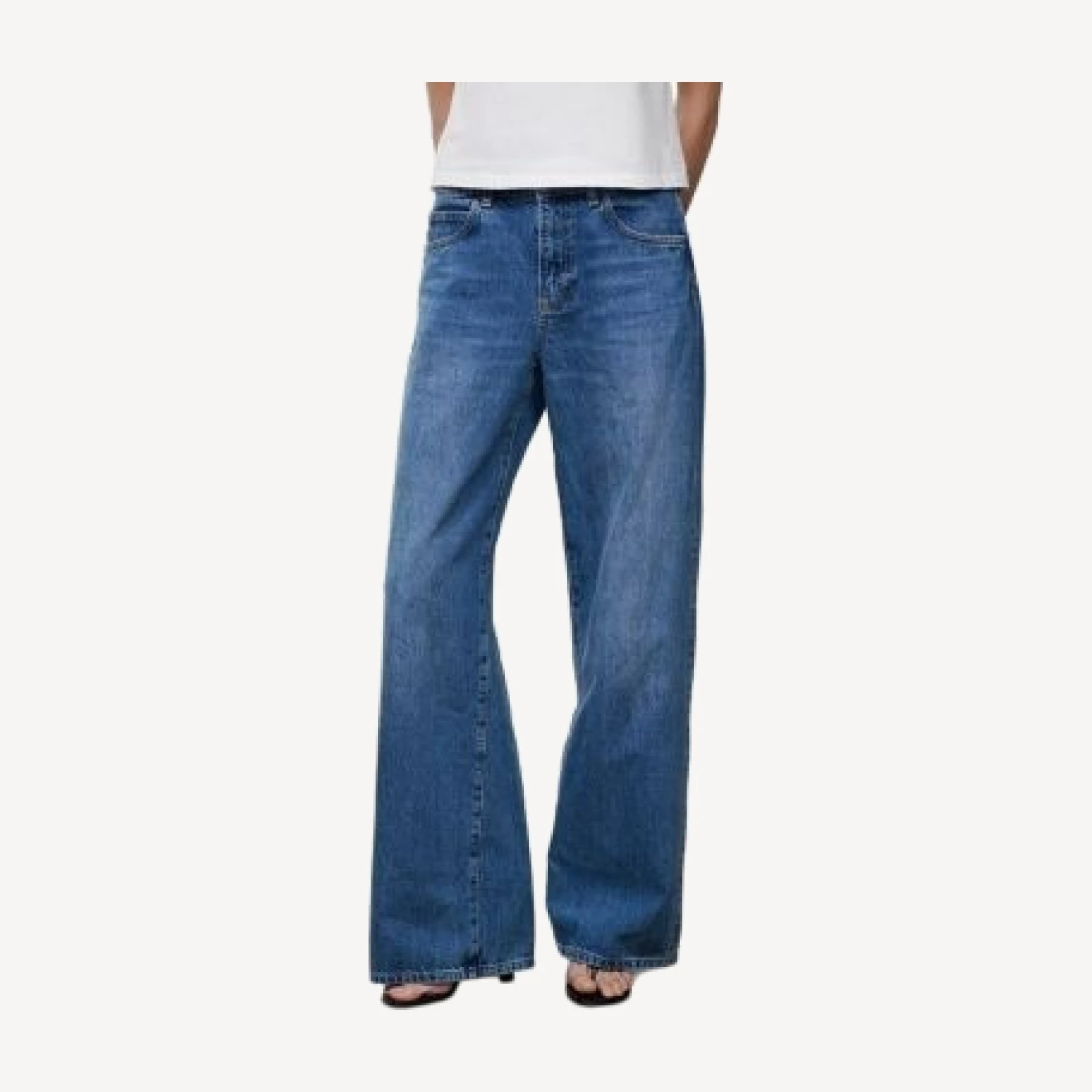 Staud Gus Mid Rise Relaxed Jeans in Vintage Wash