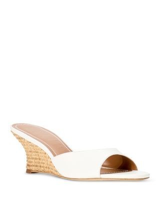 Staud Women's Brigitte Leather Wedge Sandals