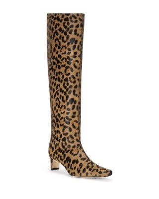 Staud Women's Wally Calf Hair Knee High Animal Print Boots