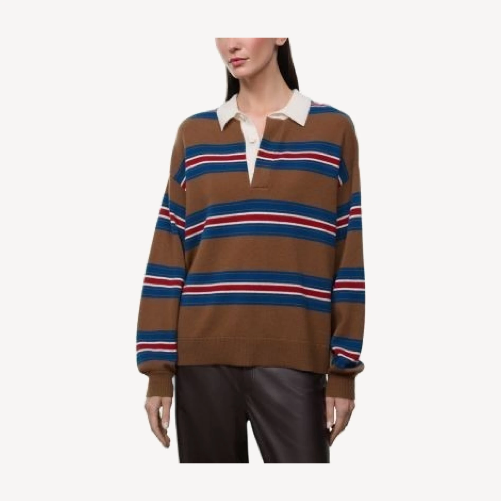 Staud Michael Collared Cashmere Sweater