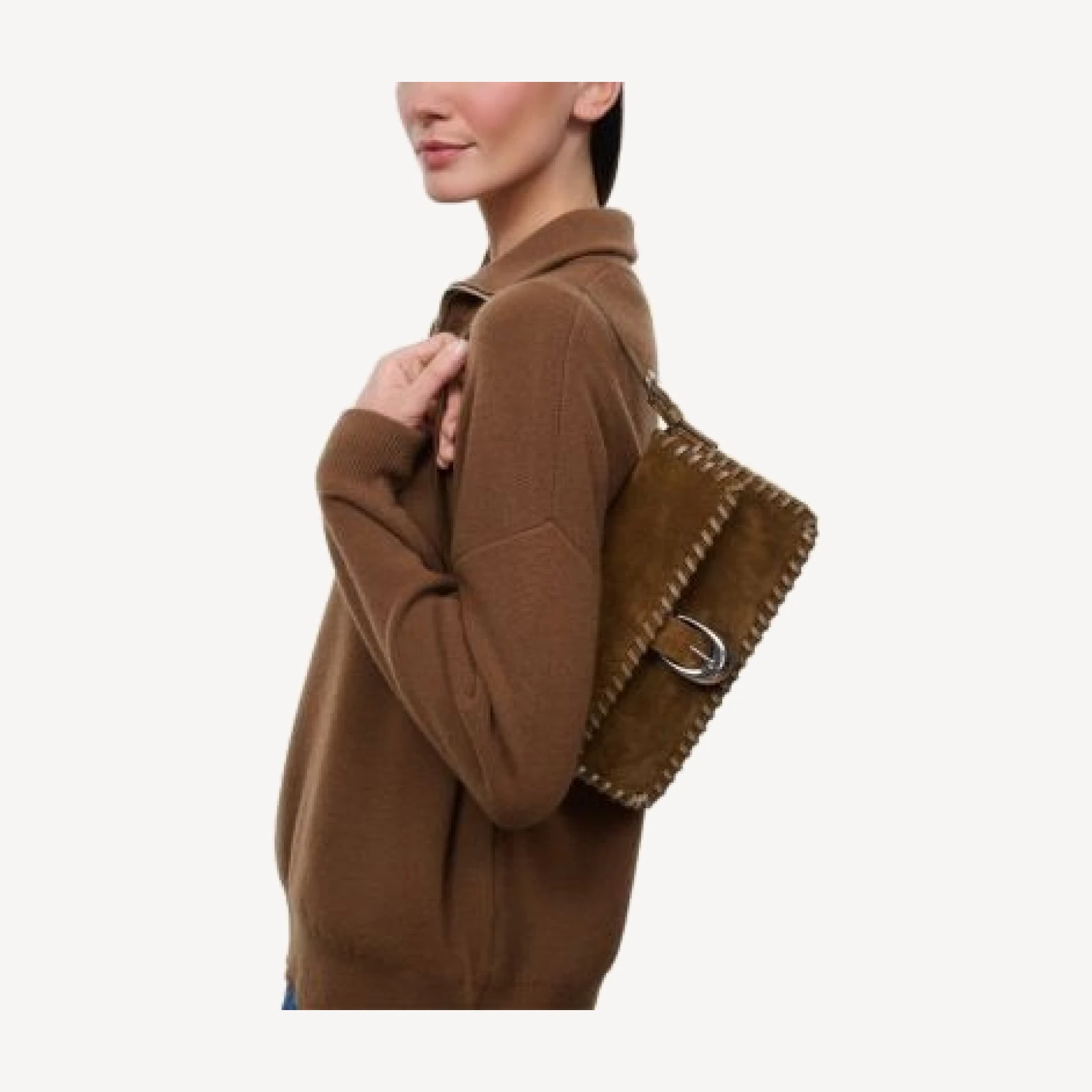 Staud Harlow Suede Top Handle Bag