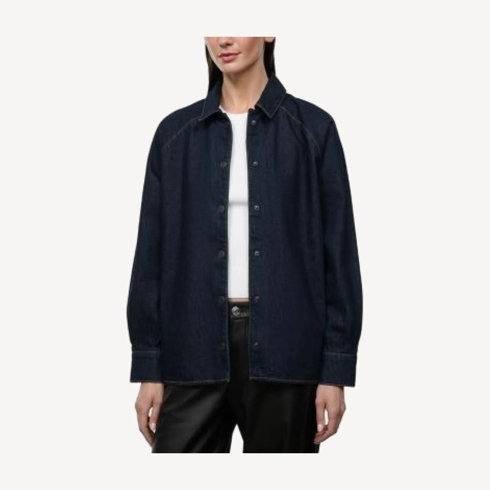 Staud Myles Denim Shirt Jacket
