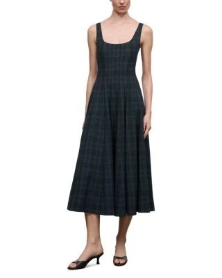Staud Wells Printed Sleeveless Midi Dress