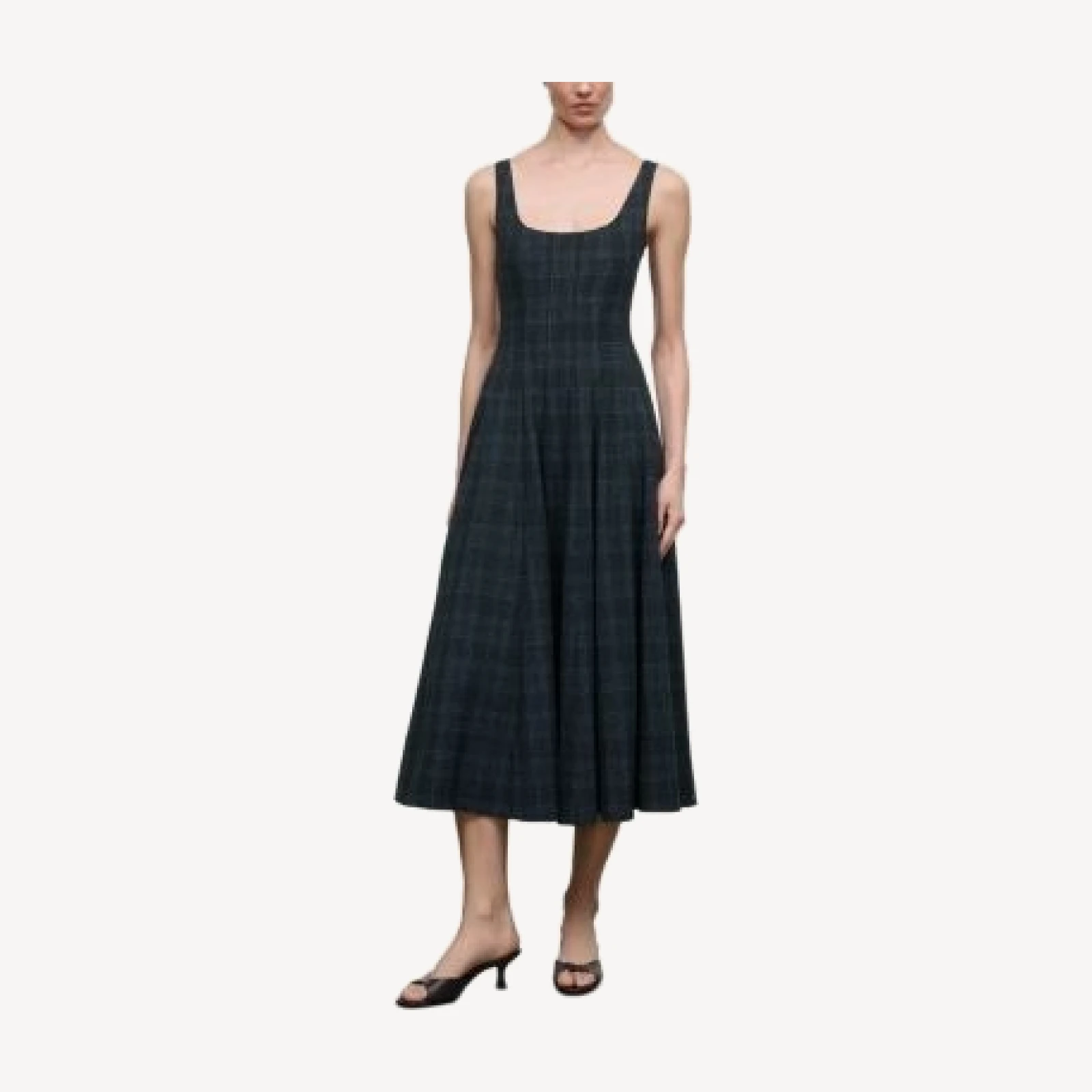 Staud Wells Printed Sleeveless Midi Dress