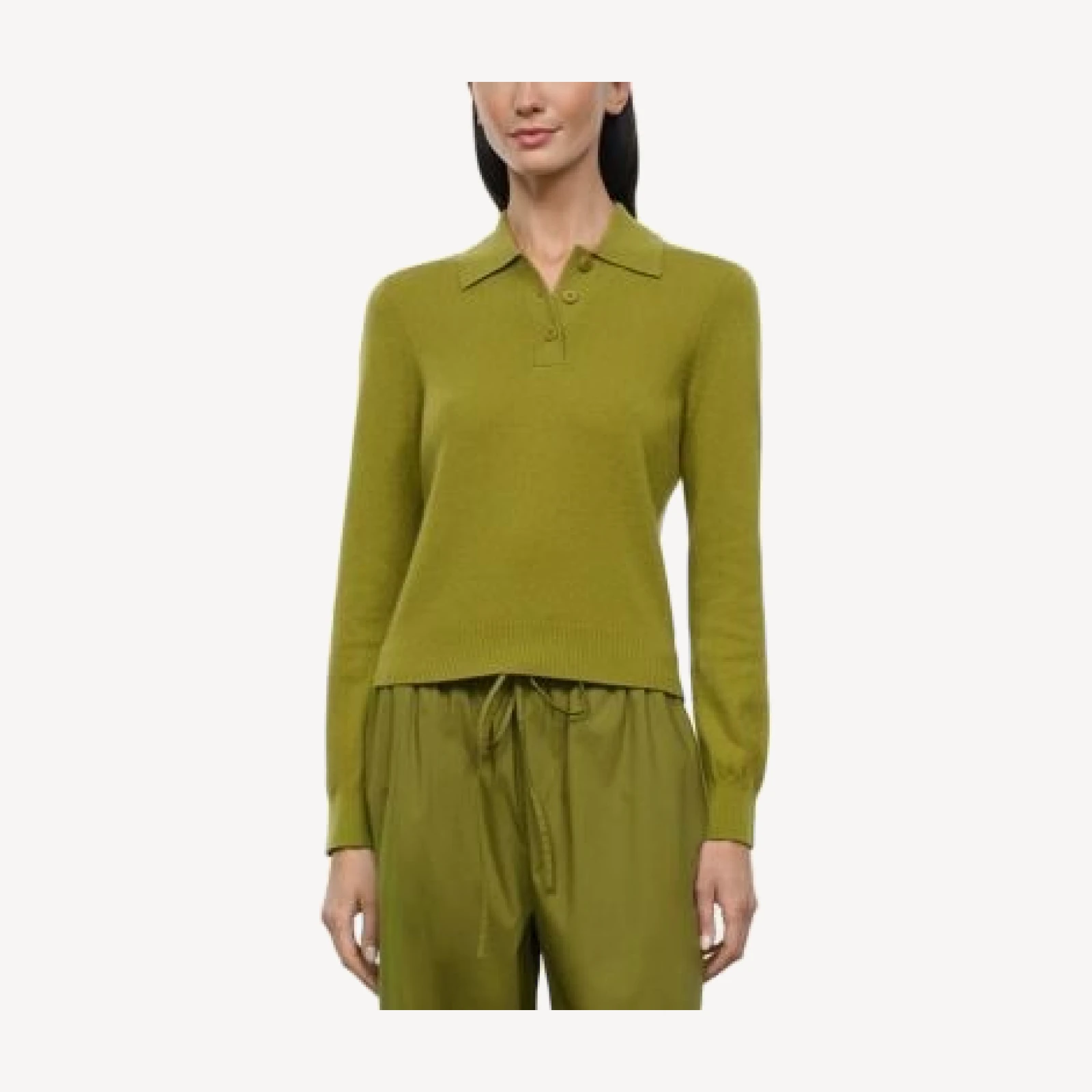 Staud Gemma Cashmere Polo Sweater