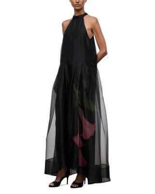Staud Laney Halter Tie Back Dress