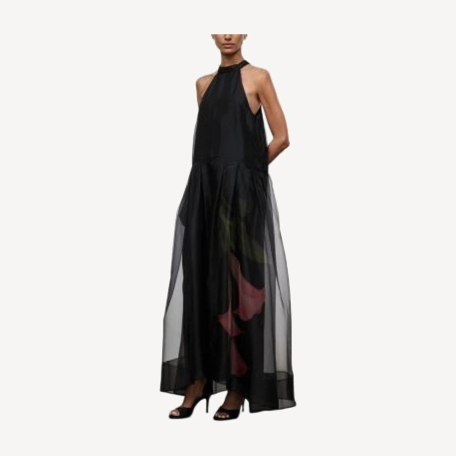Staud Laney Halter Tie Back Dress