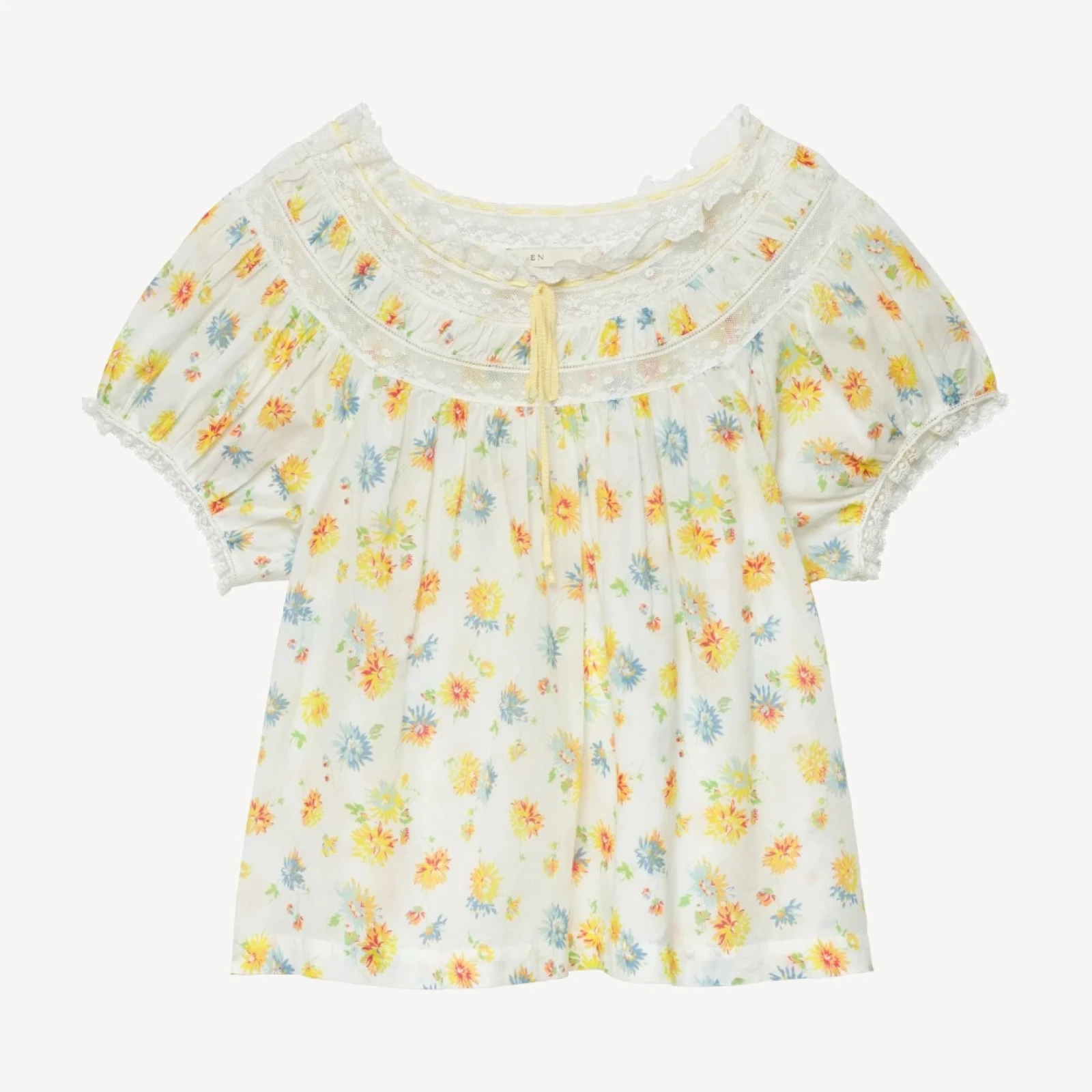 EMILE TOP -- DAHLIA FLORAL