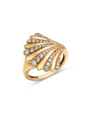Bloomingdale's Fine Collection Diamond Shell Ring in 14K Yellow Gold, 0.45 tcw