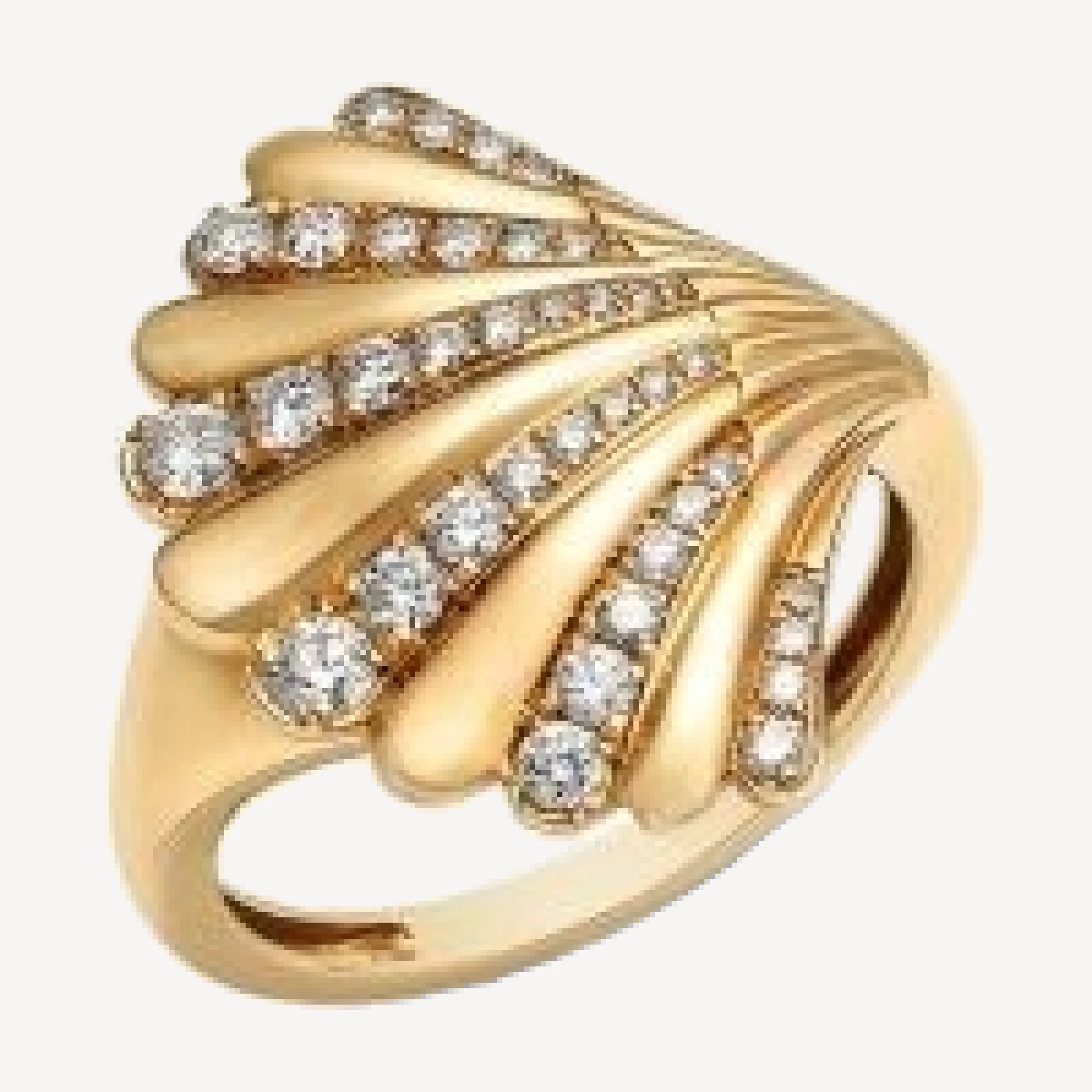 Bloomingdale's Fine Collection Diamond Shell Ring in 14K Yellow Gold, 0.45 tcw