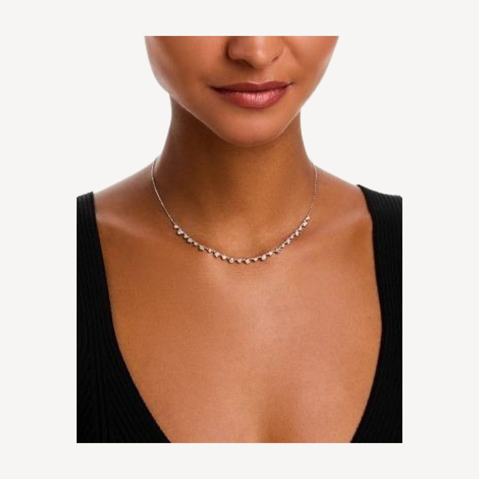 Bloomingdale's Fine Collection Diamond Bezel Station Necklace in 14K White Gold, 1.80 tcw